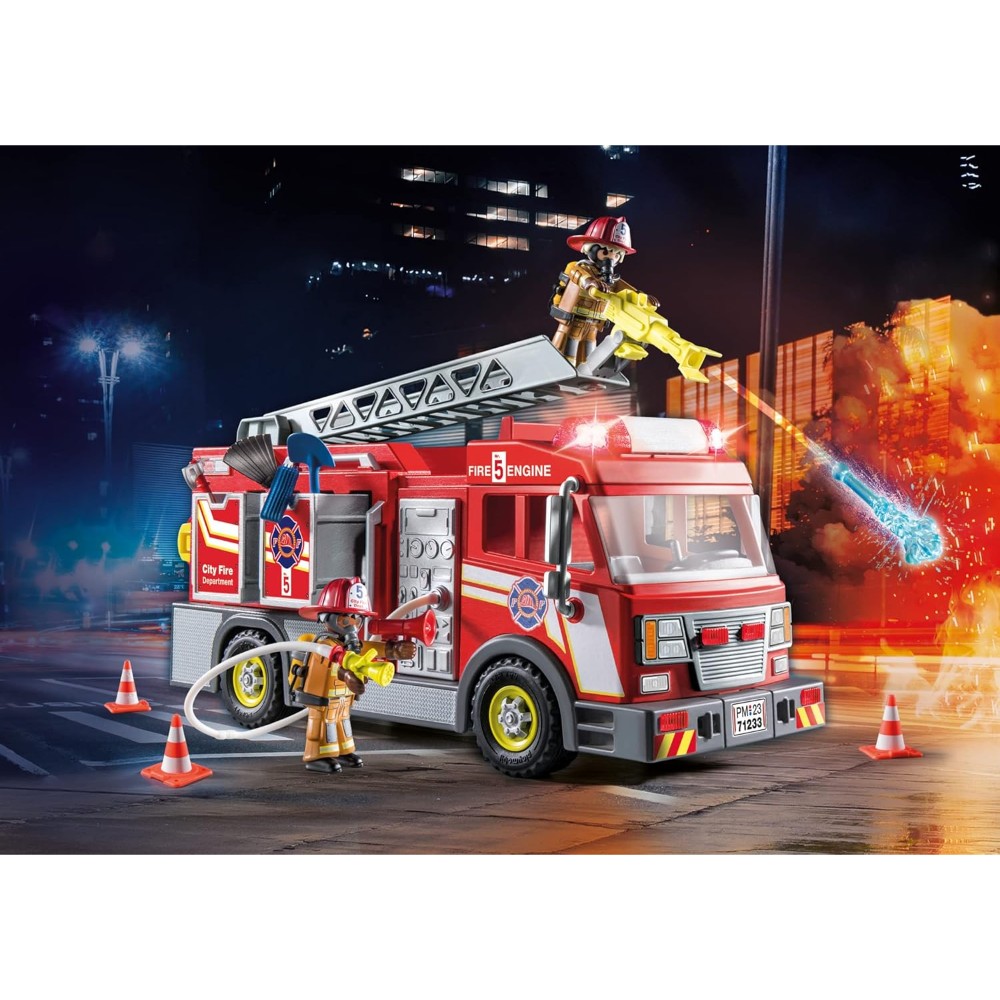 Playmobil 71233 Fire Truck with Flashing Lights - Image 2