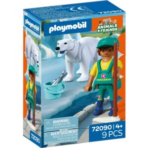 Playmobil 72090 Zoo: Polar Bear and Zookeeper