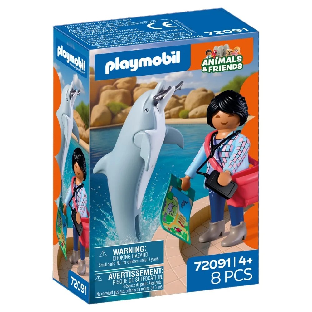 Playmobil 72091 Zoo: Dolphin and Visitor