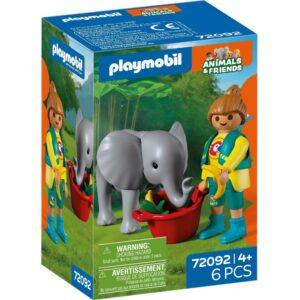 Playmobil 72092 Zoo: Baby Elephant and Zookeeper