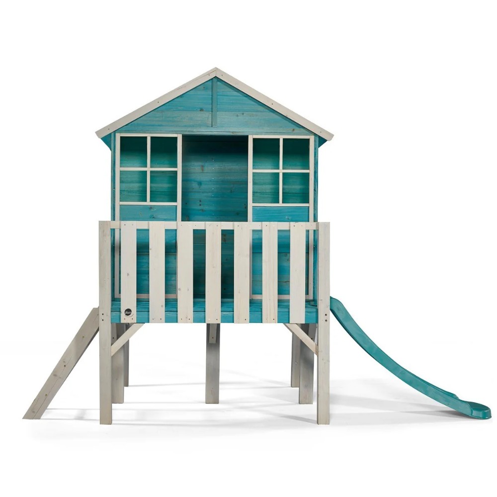 Boat House Teal Wooden Playhouse - Image 2