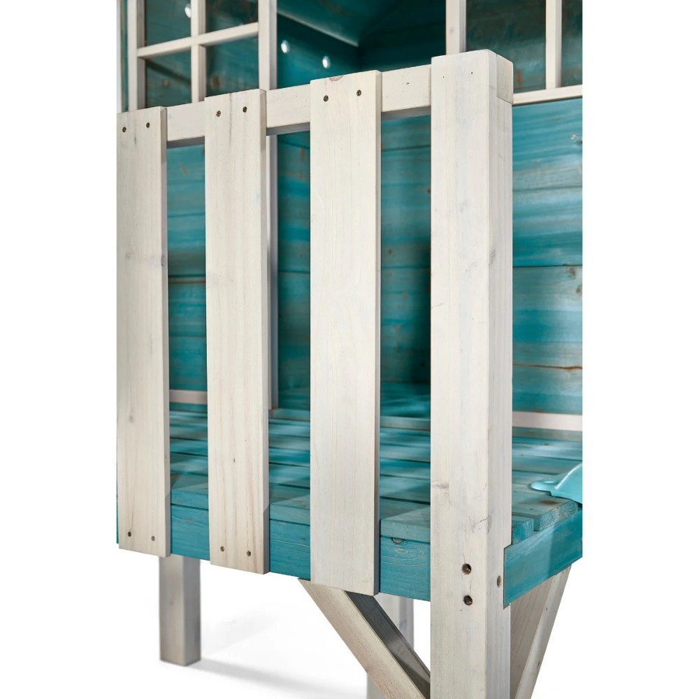 Boat House Teal Wooden Playhouse - Image 7