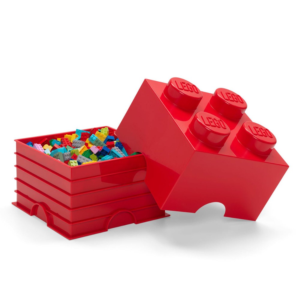 Lego 4003 Red Storage Brick With 4 Knobs - Image 2