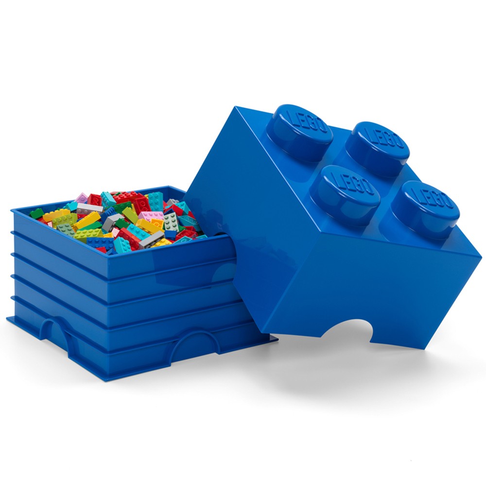 Lego 4003 Blue Storage Brick With 4 Knobs - Image 2