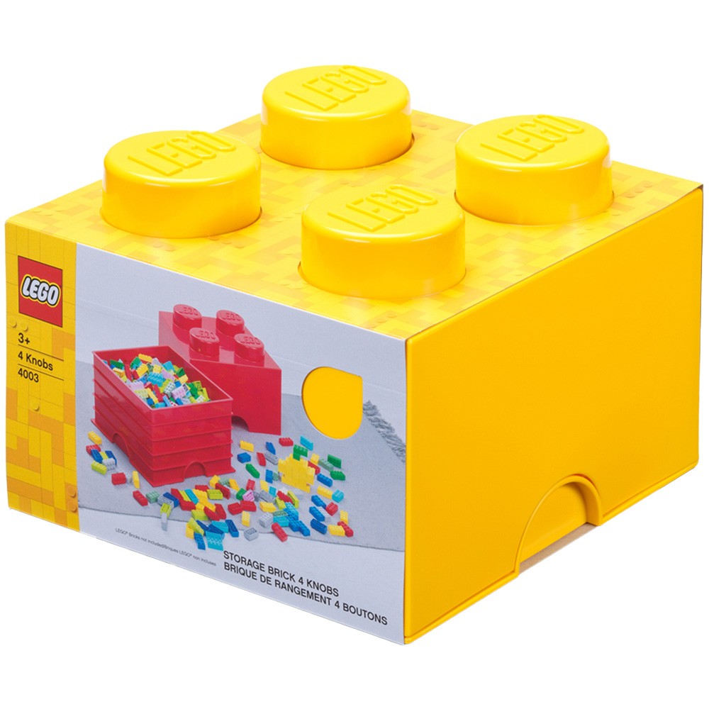Lego 4003 Yellow Storage Brick With 4 Knobs