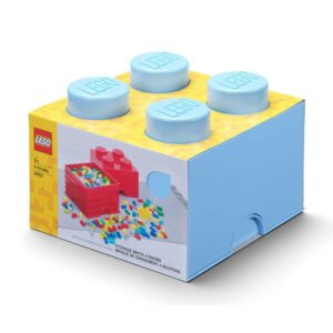 Lego 4003 Light Blue Storage Brick With 4 Knobs