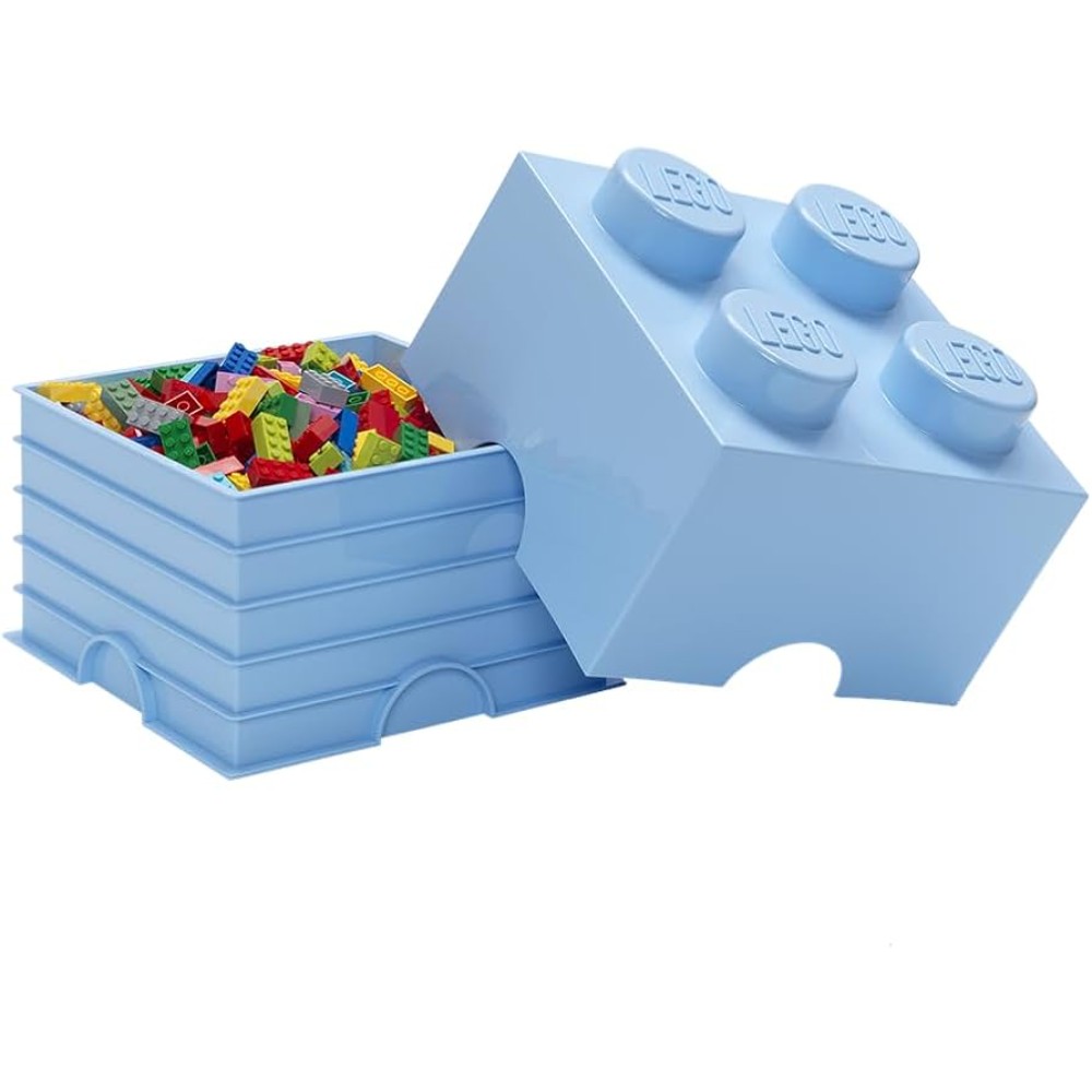Lego 4003 Light Blue Storage Brick With 4 Knobs - Image 2
