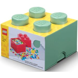 Lego 4003 Sand Green Storage Brick With 4 Knobs