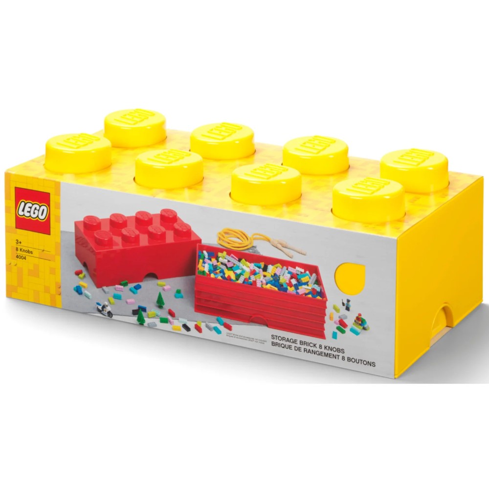 Lego 4004 Yellow Storage Brick With 8 Knobs