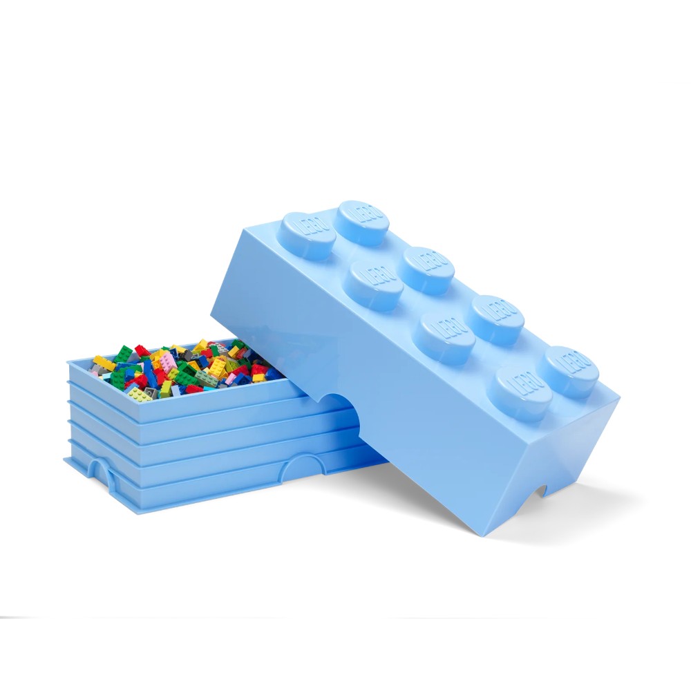 Lego 4004 Light Blue Storage Brick With 8 Knobs - Image 2