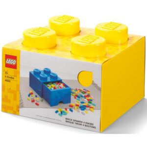 Lego 4005 Yellow Drawer Brick With 4 Knobs