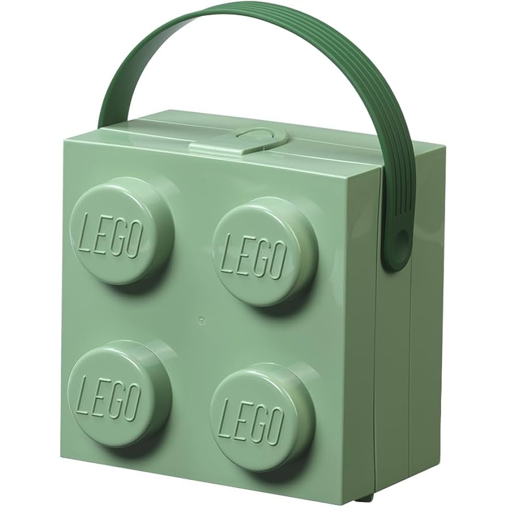 Lego 4024 Sand Green Lunch Box With Handle