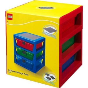 Lego 4095 Red 3-Drawer Storage Rack