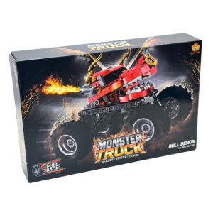 Pull Back Demon Monster Truck Building Blocks