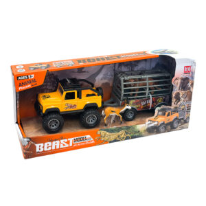 Friction Pick Up With Trailer & Animals