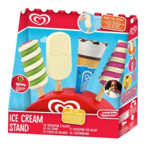 Set of 3 Play Ice Creams with Stand