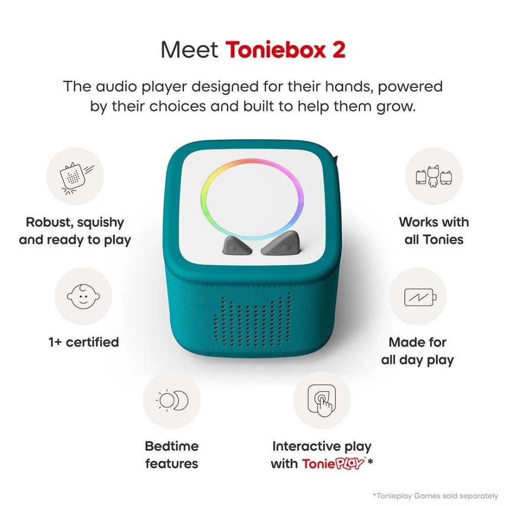 Tonies - Tropical Teal Toniebox 2 Screen-Free Audio Player - Image 4
