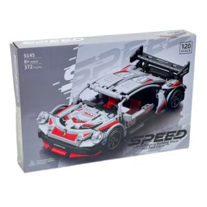 Speed Building Blocks White Race Car 372pcs