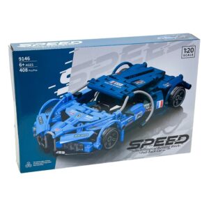 Speed Building Blocks Blue Race Car 408pcs