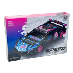 Speed Building Blocks Purple Race Car 385pcs