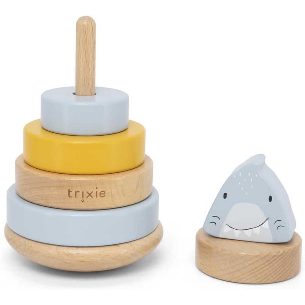 Trixie Mr Shark Wooden Stacking Tower - Image 2