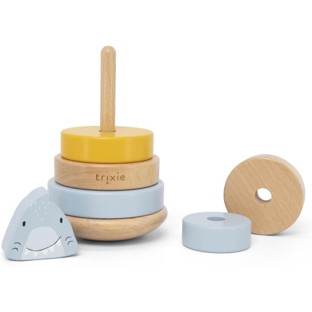 Trixie Mr Shark Wooden Stacking Tower - Image 3