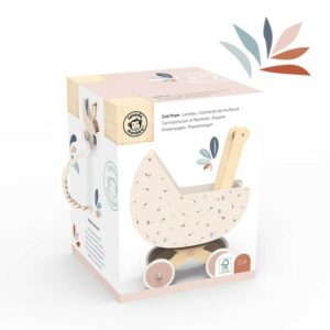 Speedy Monkey - Wooden Doll Stroller Pram