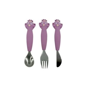 Trixie Ms Peacock Silicone Cutlery Set 3pcs