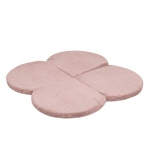 Pink Fluffy Flower Folding Corduroy Play Mat