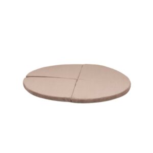 Beige Round Folding Corduroy Play Mat