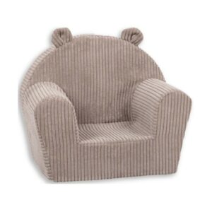 Cozee Beige Corduroy Armchair With Ears
