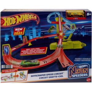 Hot Wheels Neon Skysrapper Circuit Track Set