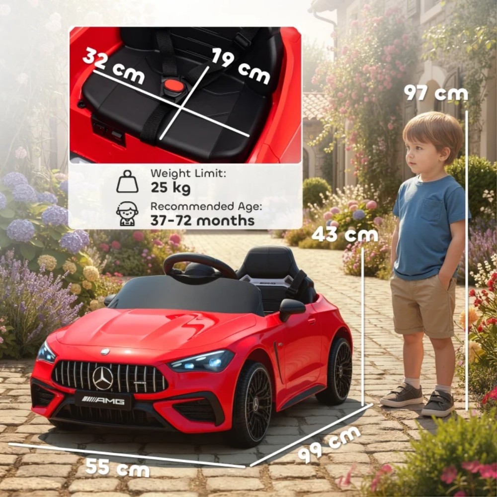 Mercedes-Benz AMG CLE53 Red 6V Ride On - Image 5