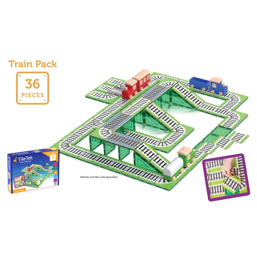 TileTek - 36 Piece Tile Topper - Train Pack - Image 2